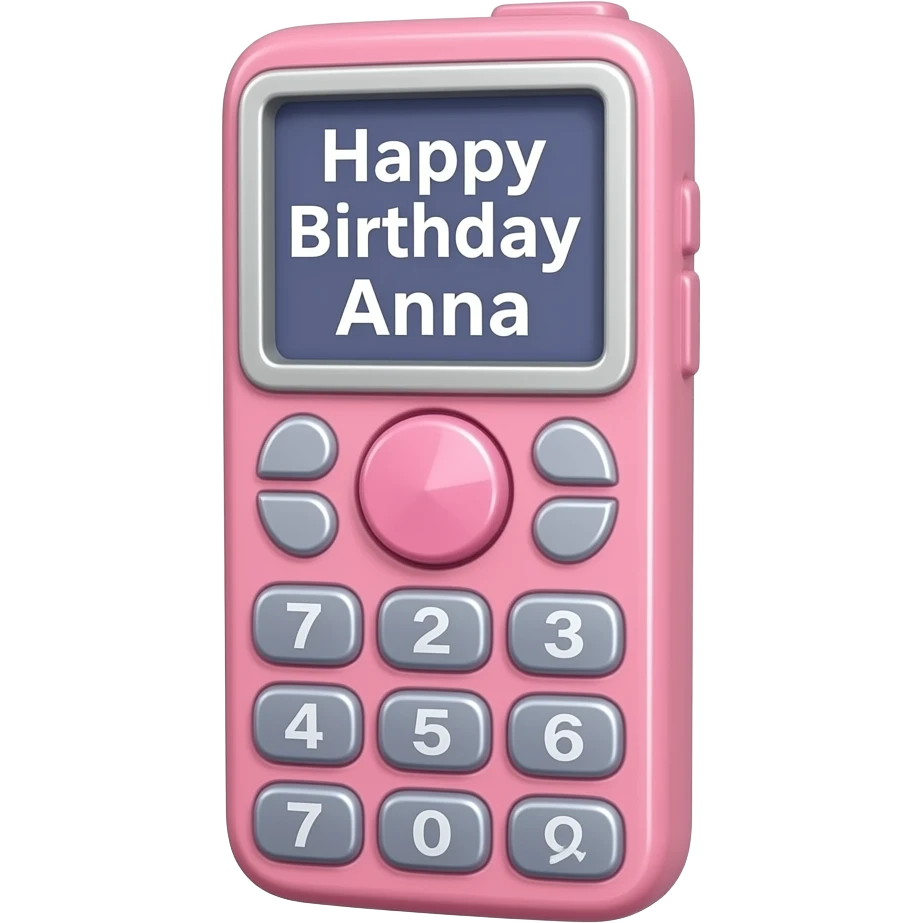 PINK CELL PHONE HAPPY BIRTHDAY ANNA emoji