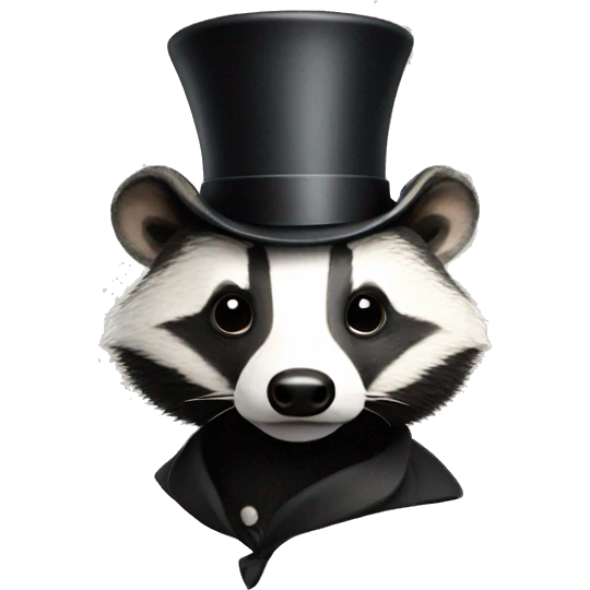 badger with top hat emoji