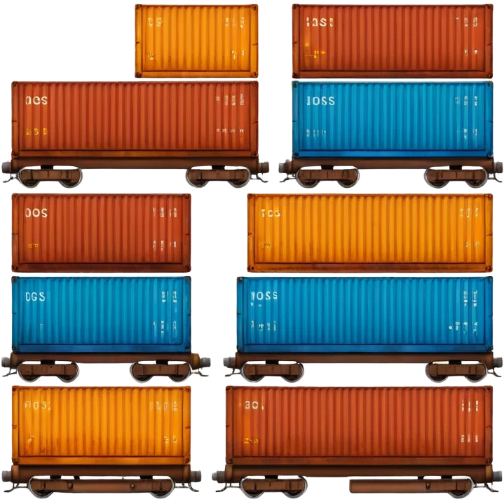 containers on a train emoji