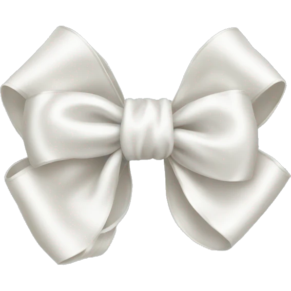 white satin bow emoji