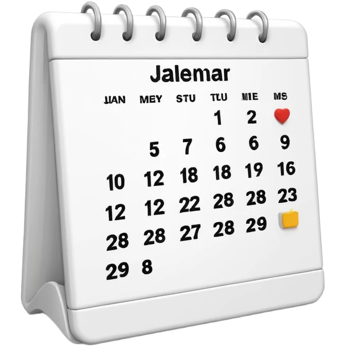 I want to generate a 3d image to show a calendar emoji