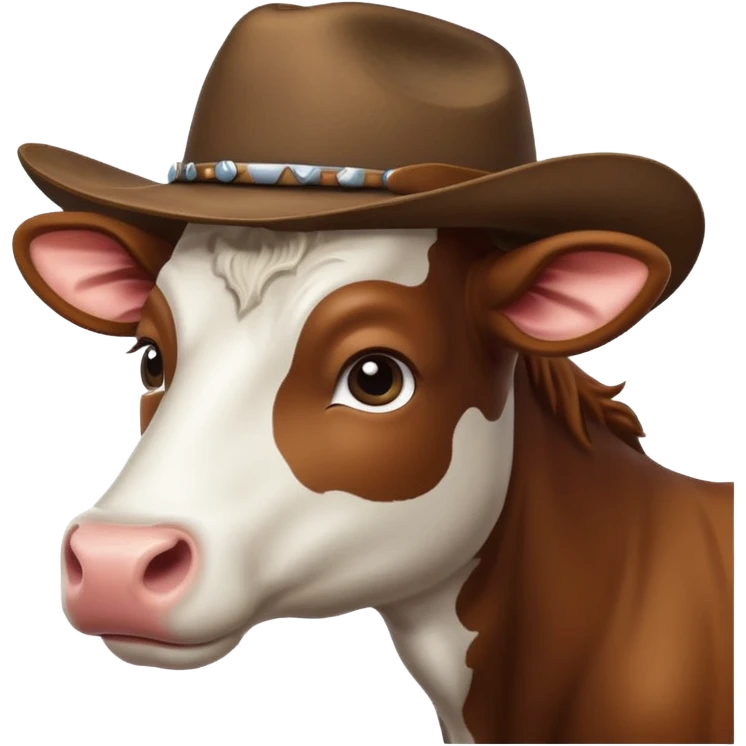 Cow with a cowboy hat emoji
