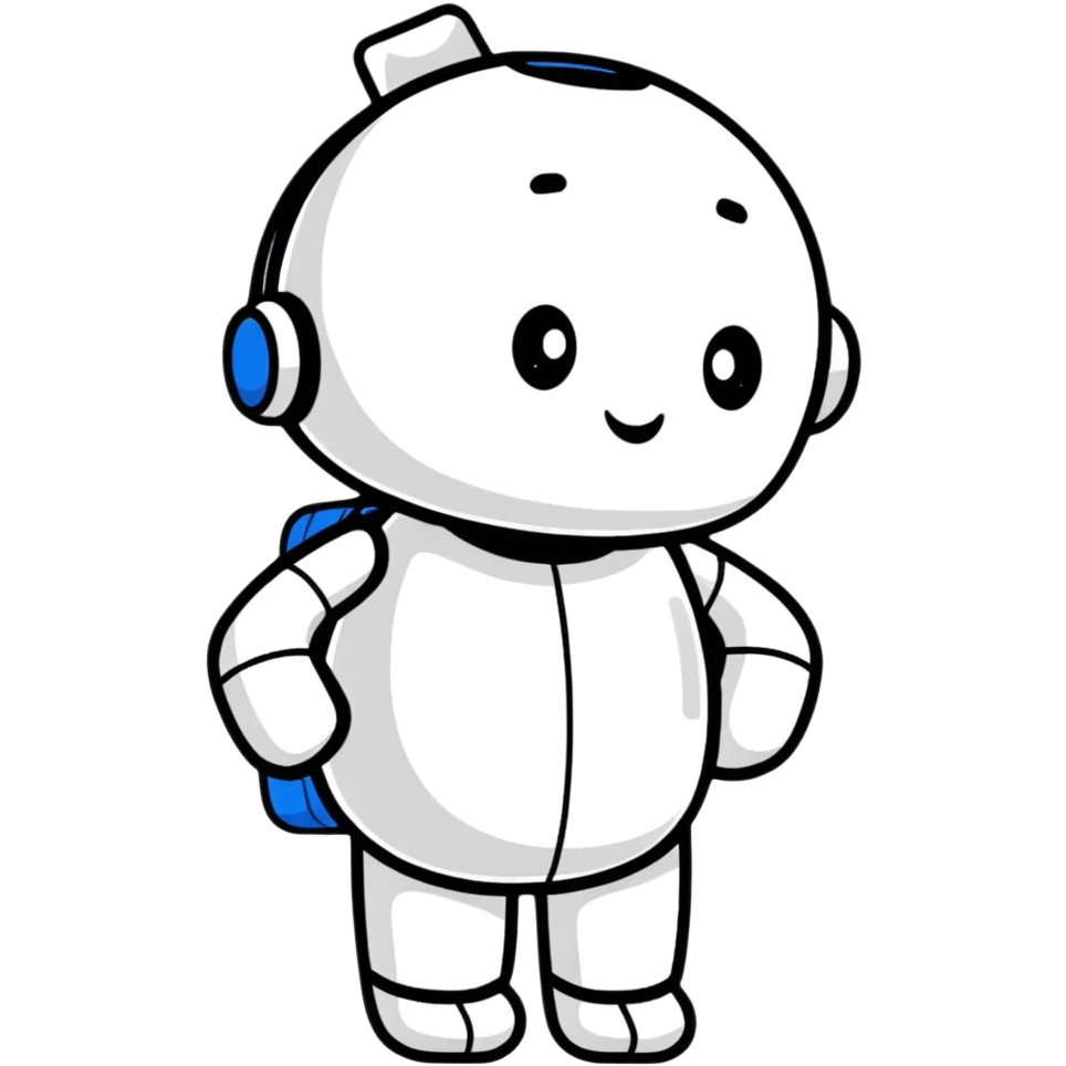 friendly AI assistant character emoji
