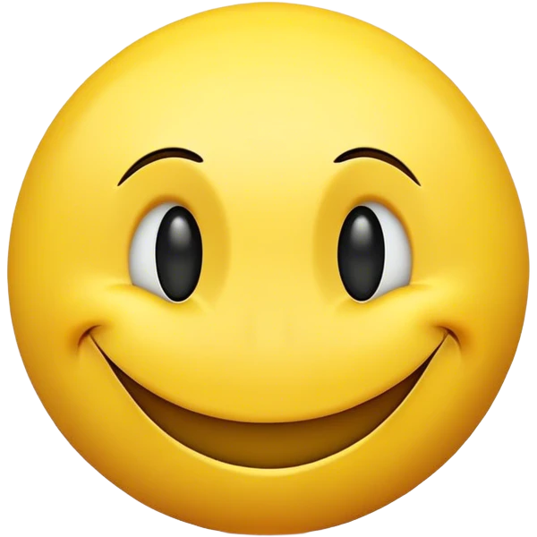 Hyper realistic yellow smiley face  emoji