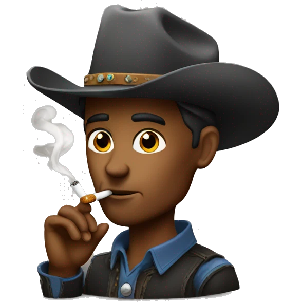 Cowboy smoking emoji