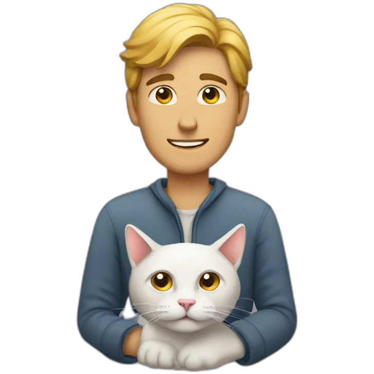 A man with cat emoji