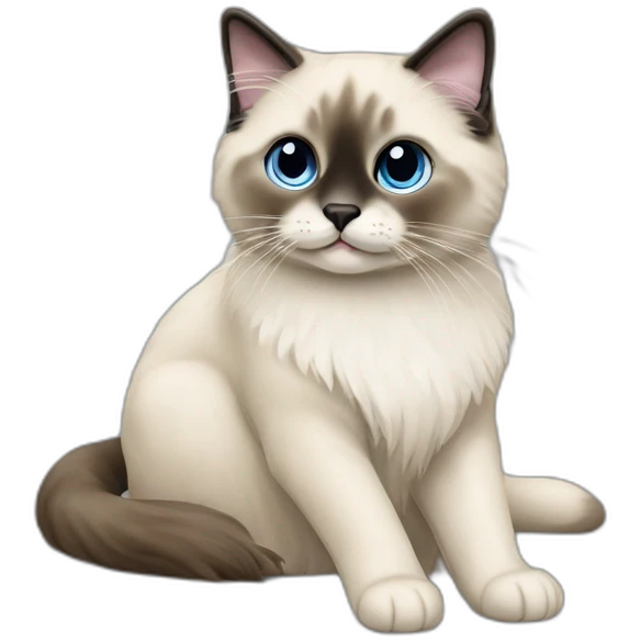 Seal point Ragdoll cat emoji