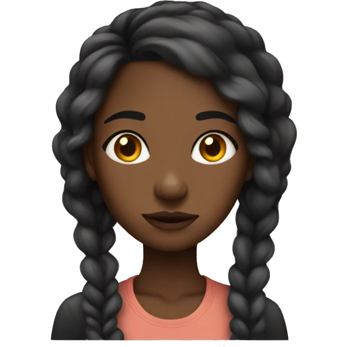 Black girl giving side eye  emoji