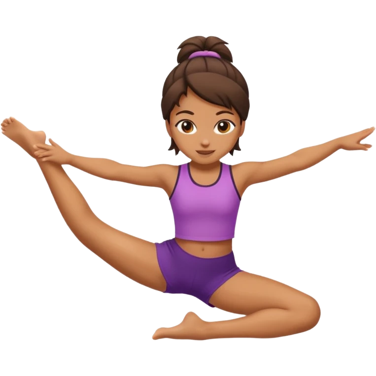 A girl doing a split emoji