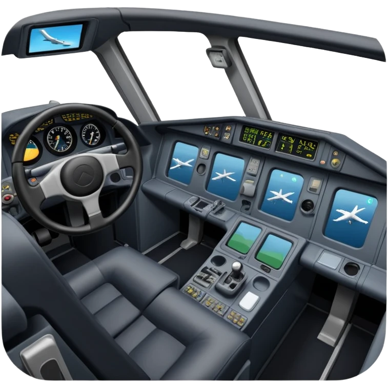 An airbus A380 sidestick in the cockpit  emoji