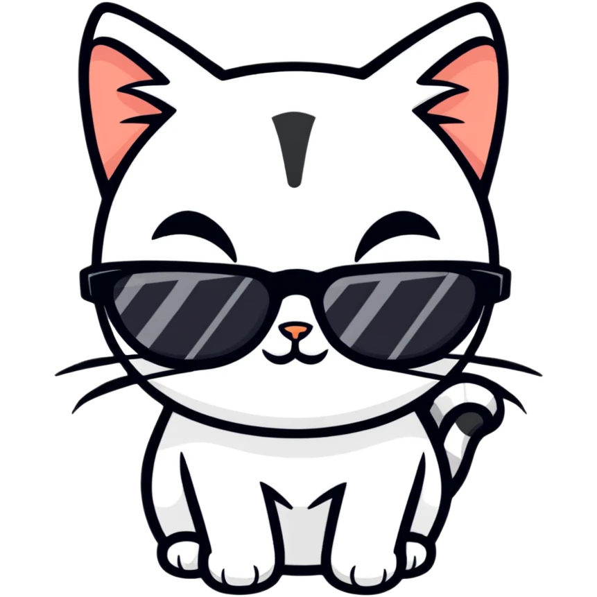 Cat with sunglasses emoji