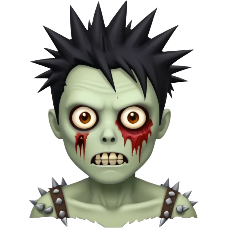 spiky haired zombie emoji