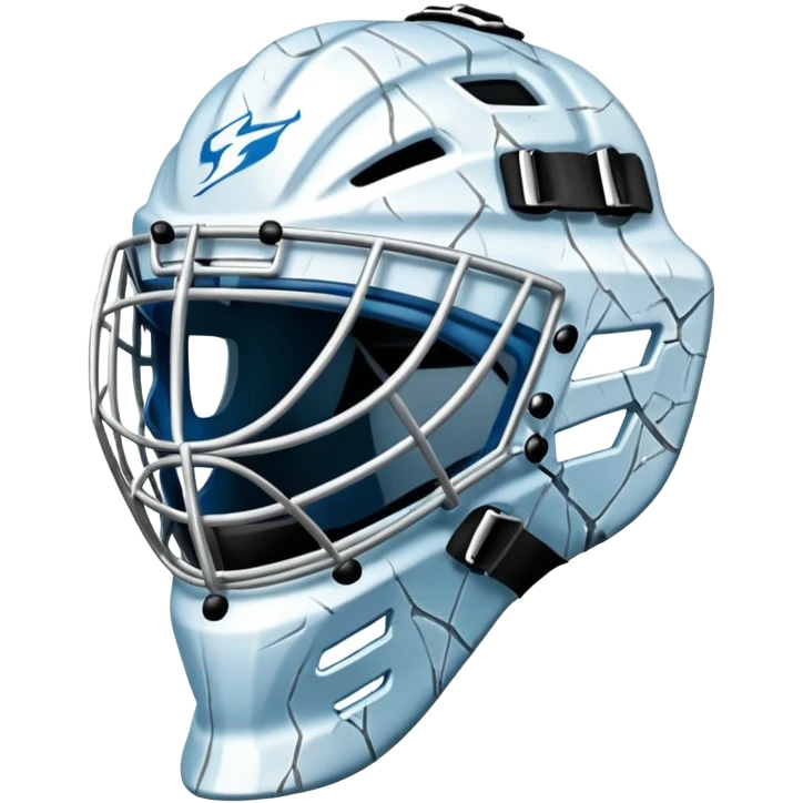 Goalkeeper mask of ice hockey  emoji