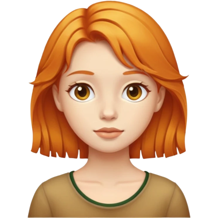 Girl with ginger gold hair emoji