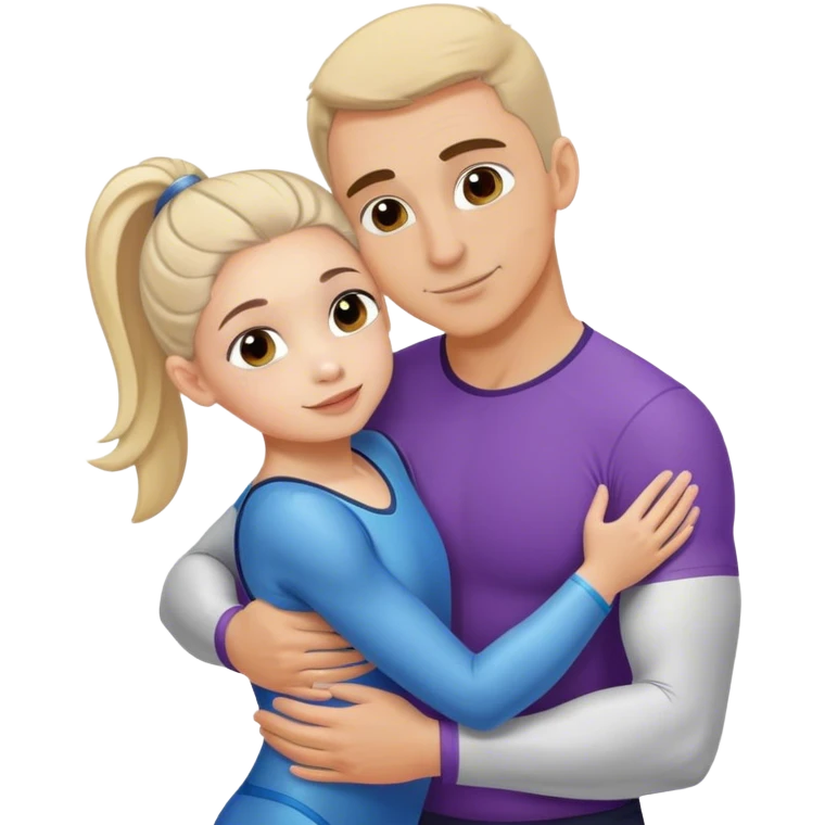 обійми тренера дівчини і дитини гімнастки (дівчата) emoji