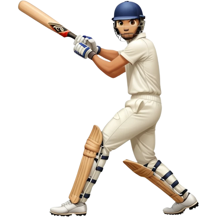 cricket player batting, side view emoji
