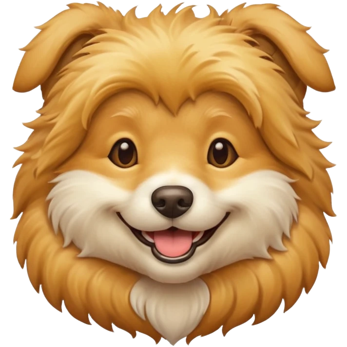 Make a happy dog emoji