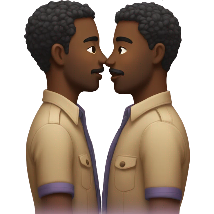 Two gay men kissing emoji