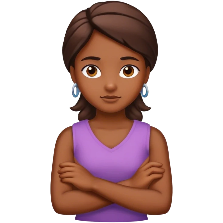 Girl with arms crossed emoji