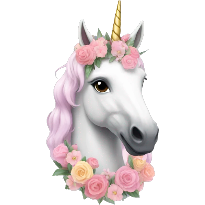 unicorn with flower crown emoji