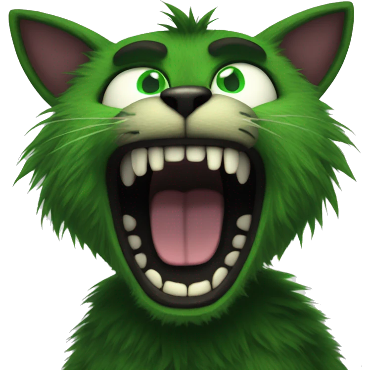 green furry fnaf screaming cat emoji