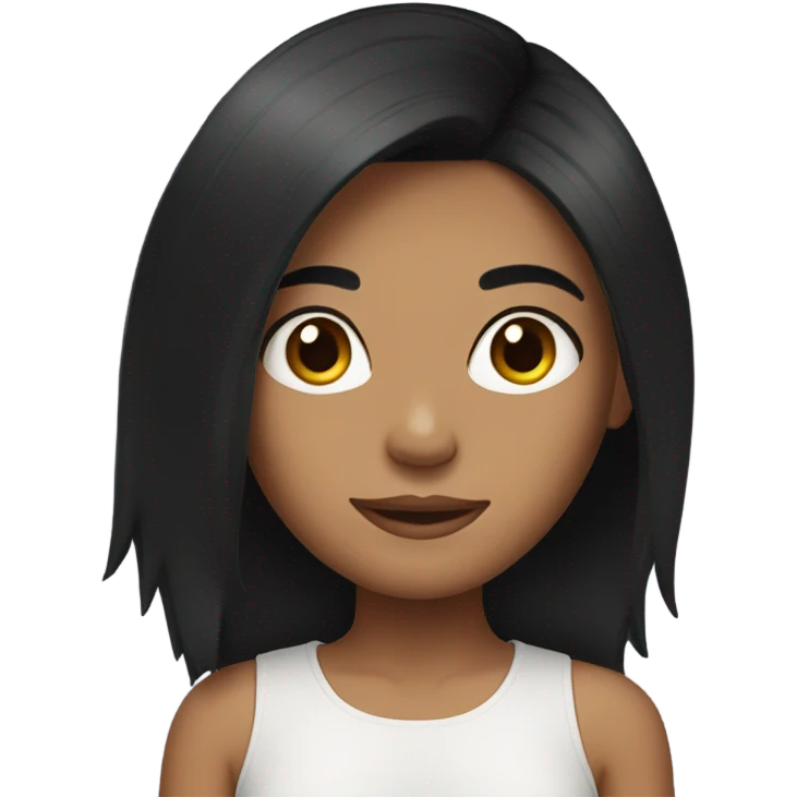 girl with layer black hair  emoji
