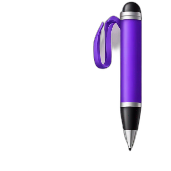 purple pen emoji