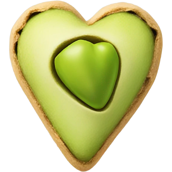 pistachio heart  emoji