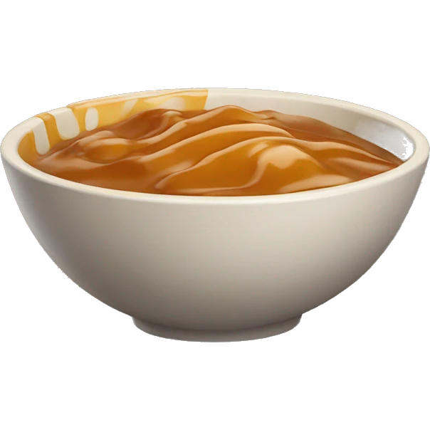 A single bowl of caramel emoji