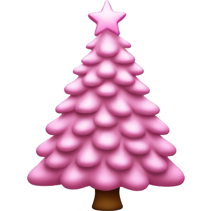 Pink Christmas tree emoji