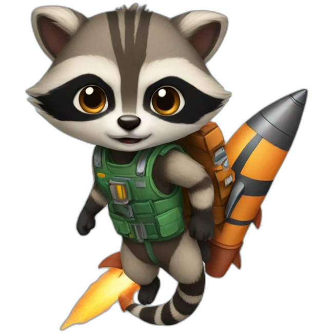 rocket racoon and salamander emoji