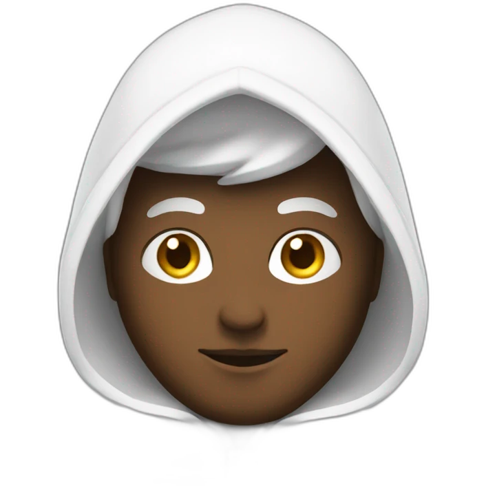 wizard in all white robe and white pointed hood emoji