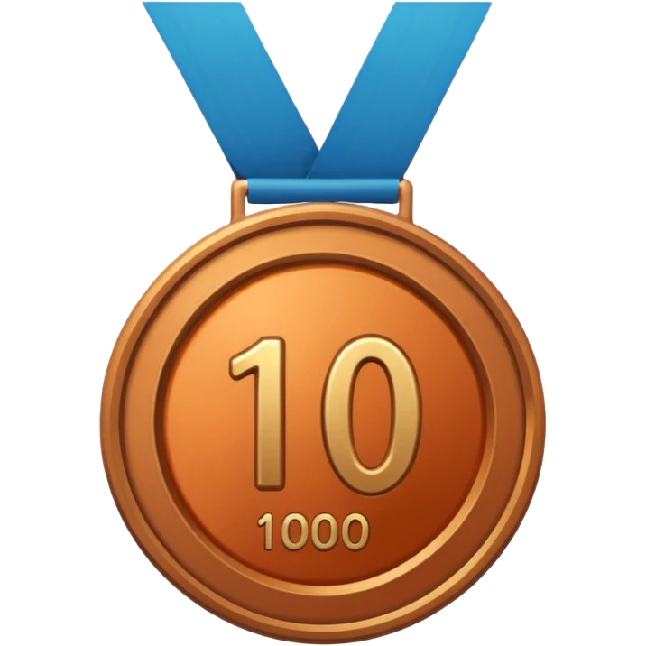 a medal "level 1"for game application, the user will get when he win his first 100 points..
 emoji