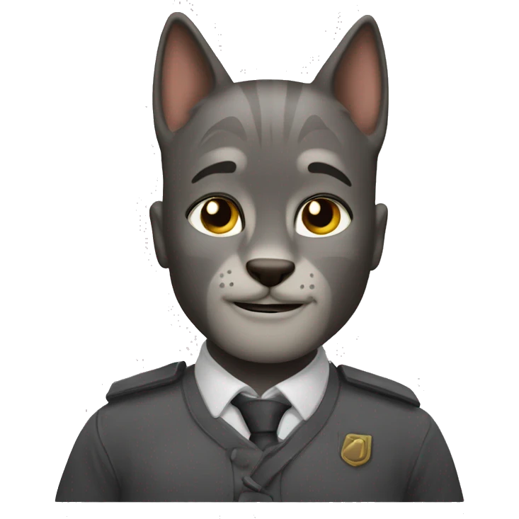Серый вислоухий шотландский кот  emoji