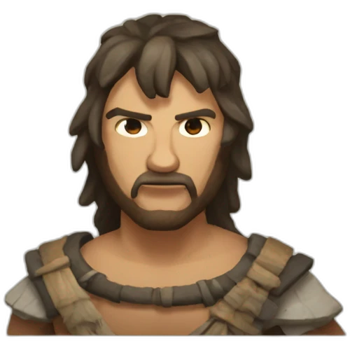 roguelike character, in the Neolithic. emoji