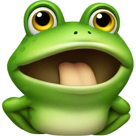 frog singing  emoji