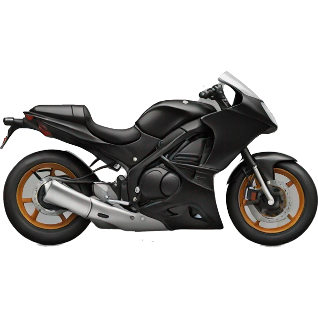 A sports black motorcycle  emoji