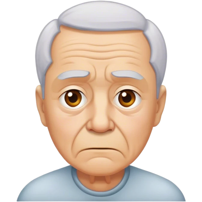 Very depressed old man emoji