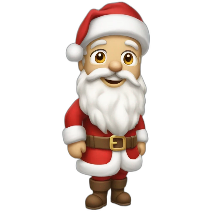 Camaron caricatura vestido como santa Claus emoji
