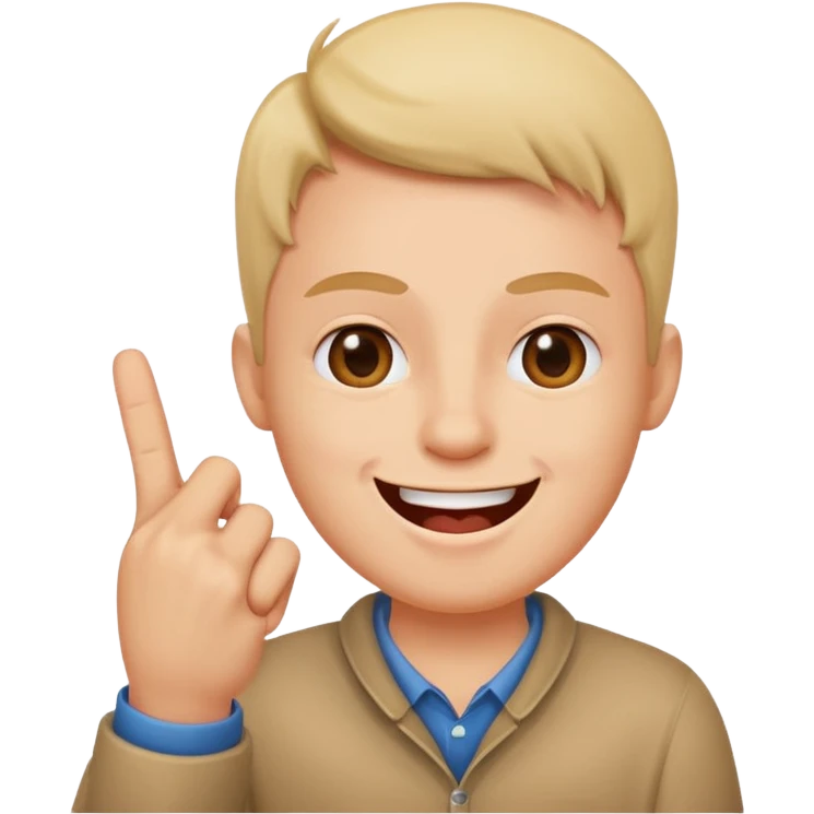 Middle finger the bad one with a funny face emoji