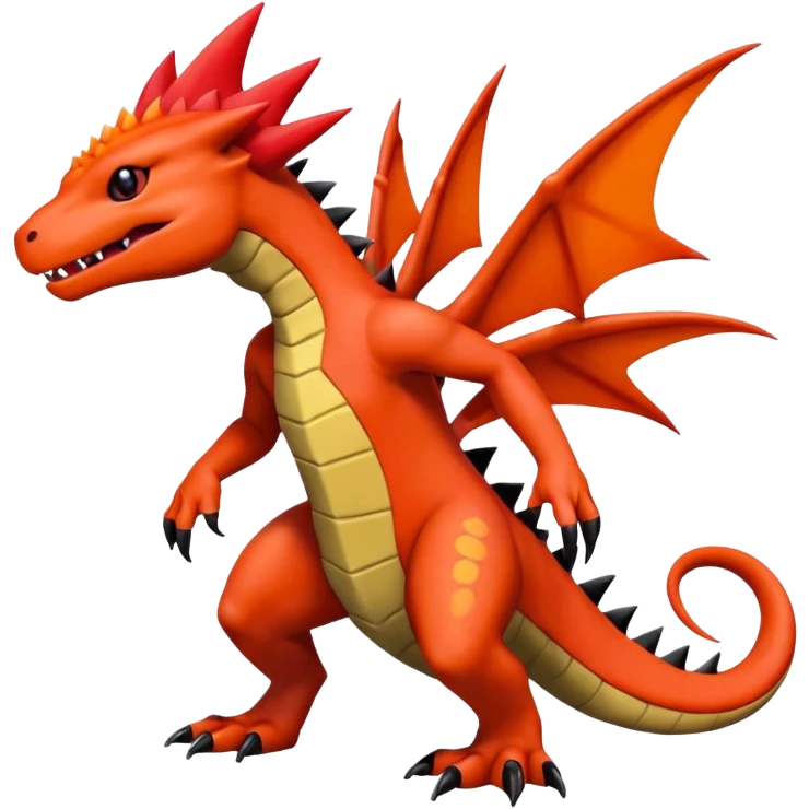 Guilmon-Salandit-Charmeleon-Fakémon-hybrid-creature (full body)  emoji