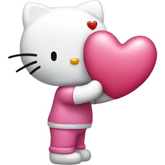 Hello kitty giving kiss  emoji