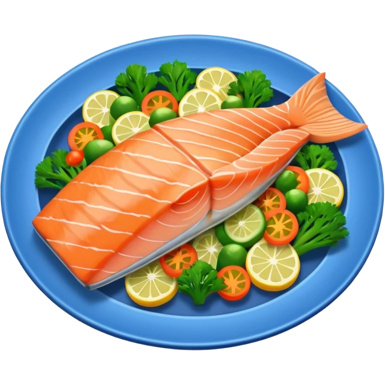 Steamed salmon with vegetable sauté emoji