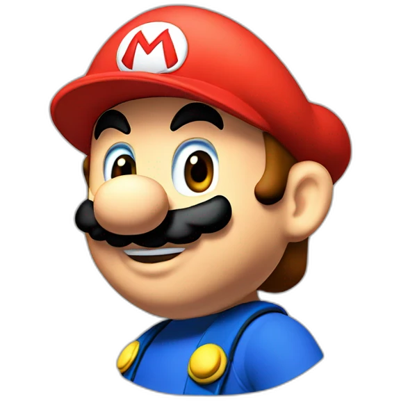 super Mario in love emoji