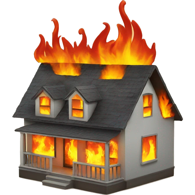 House on fire emoji