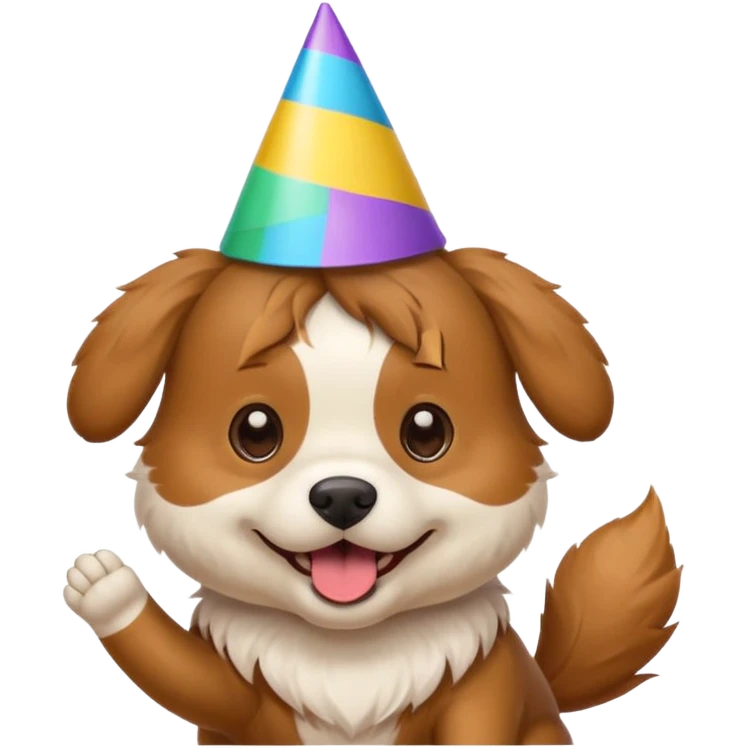 cute dog in party animal game emoji