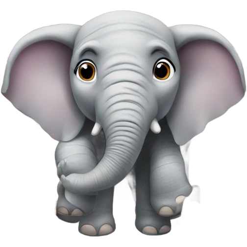 Elephant on an airplane emoji