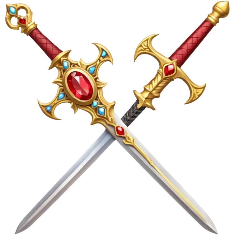 golden sword with red gem emoji