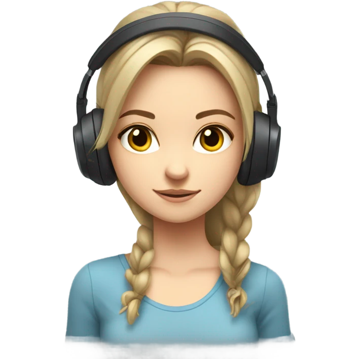 Gamer girl white girl emoji