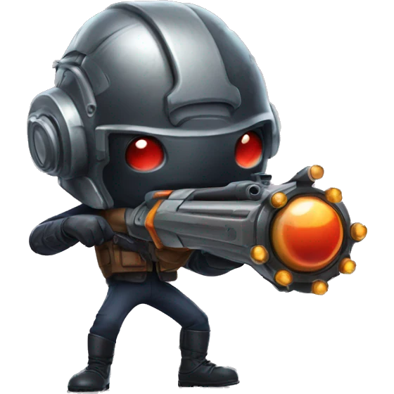 catching bug with blaster emoji